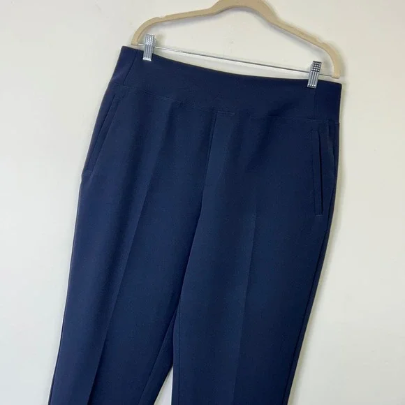 Athleta Endless High Rise Pants Women's 14 Navy Business Casual Travel - Picture 3 of 9